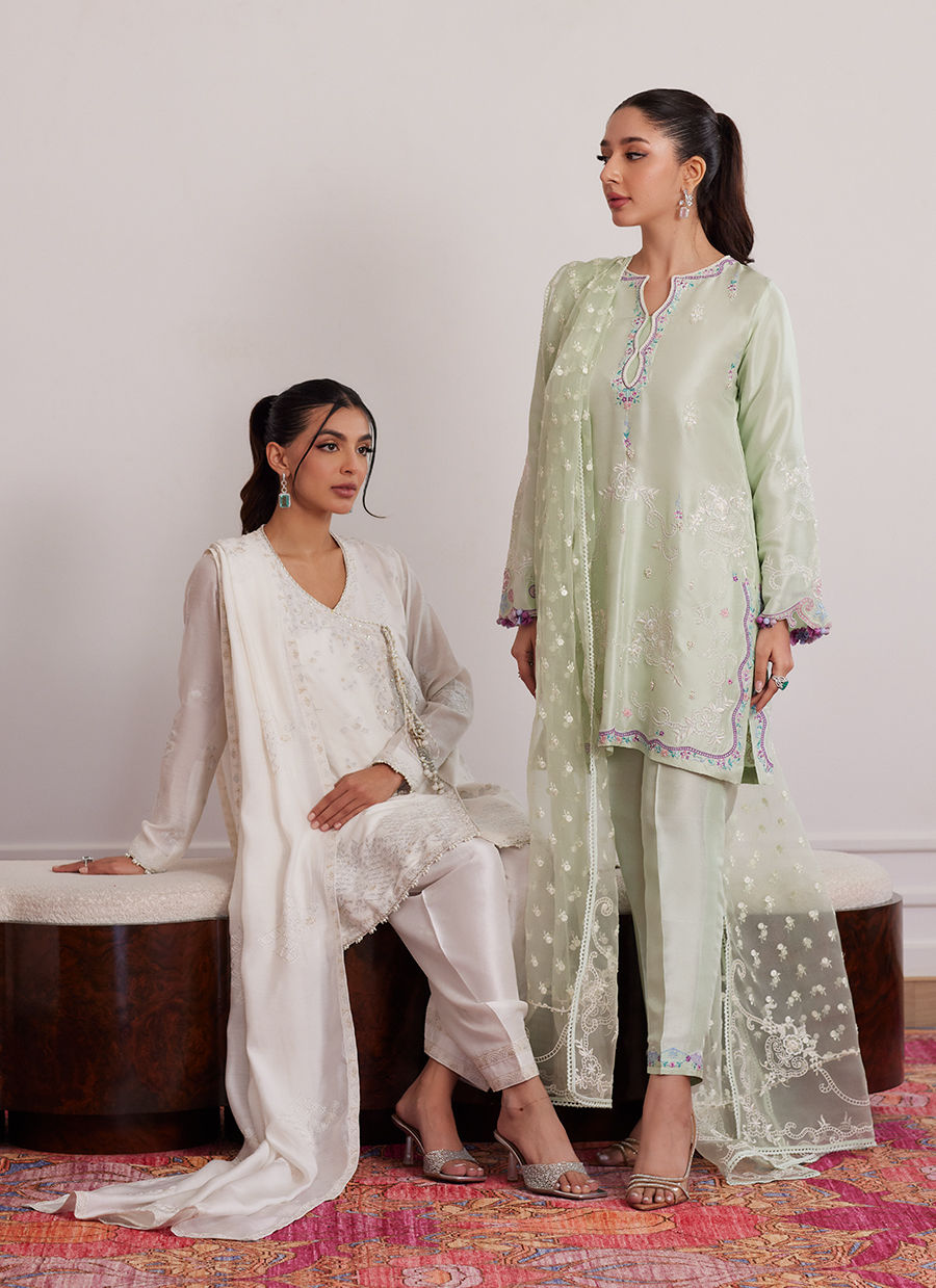 CALLA IVORY ANGARKHA AND DUPATTA| PRET | FARAH TALIB AZIZ