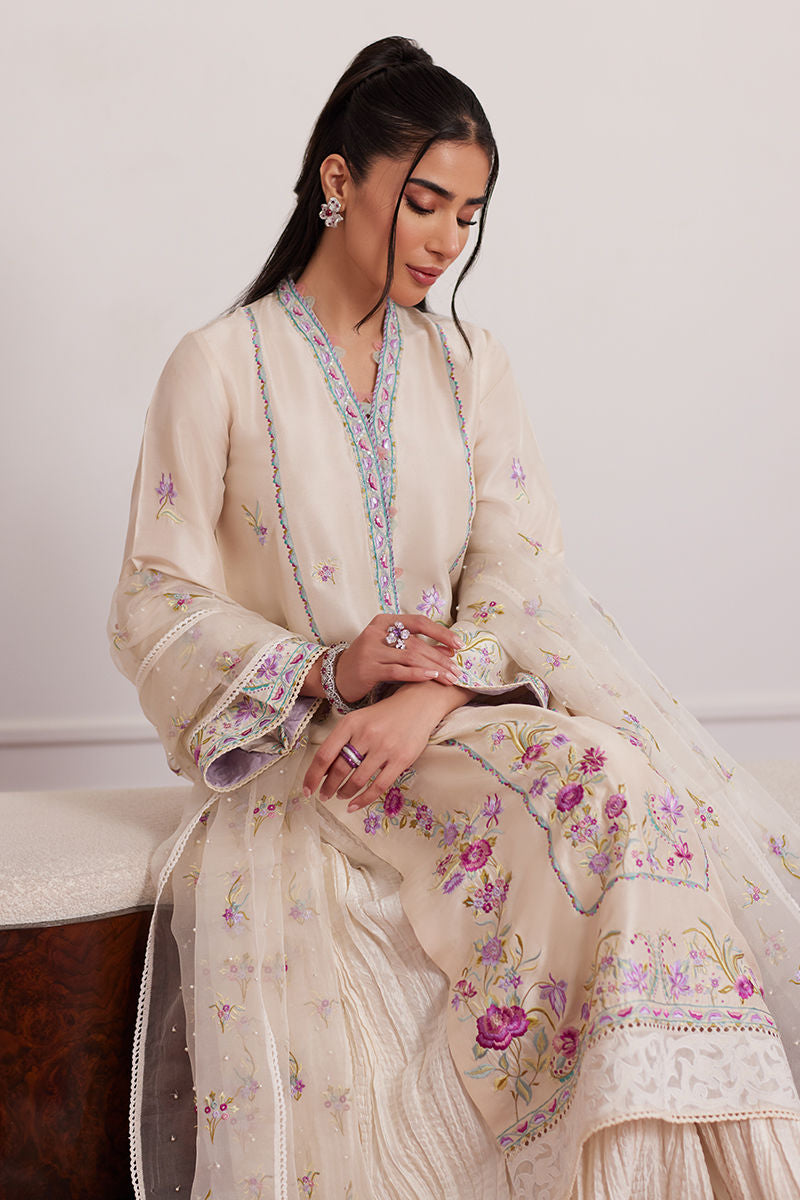 LEXIE IVORY SHIRT AND DUPATTA | PRET | FARAH TALIB AZIZ