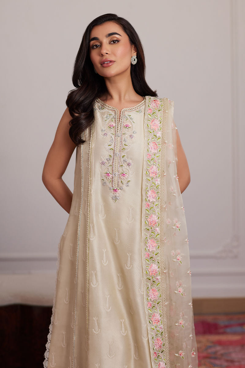 EVERLY CREAM SHIRT AND DUPATTA | PRET | FARAH TALIB AZIZ