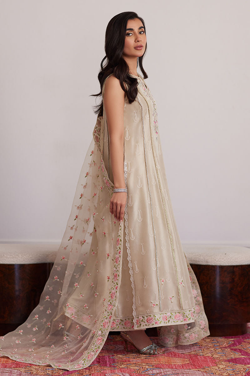 EVERLY CREAM SHIRT AND DUPATTA | PRET | FARAH TALIB AZIZ