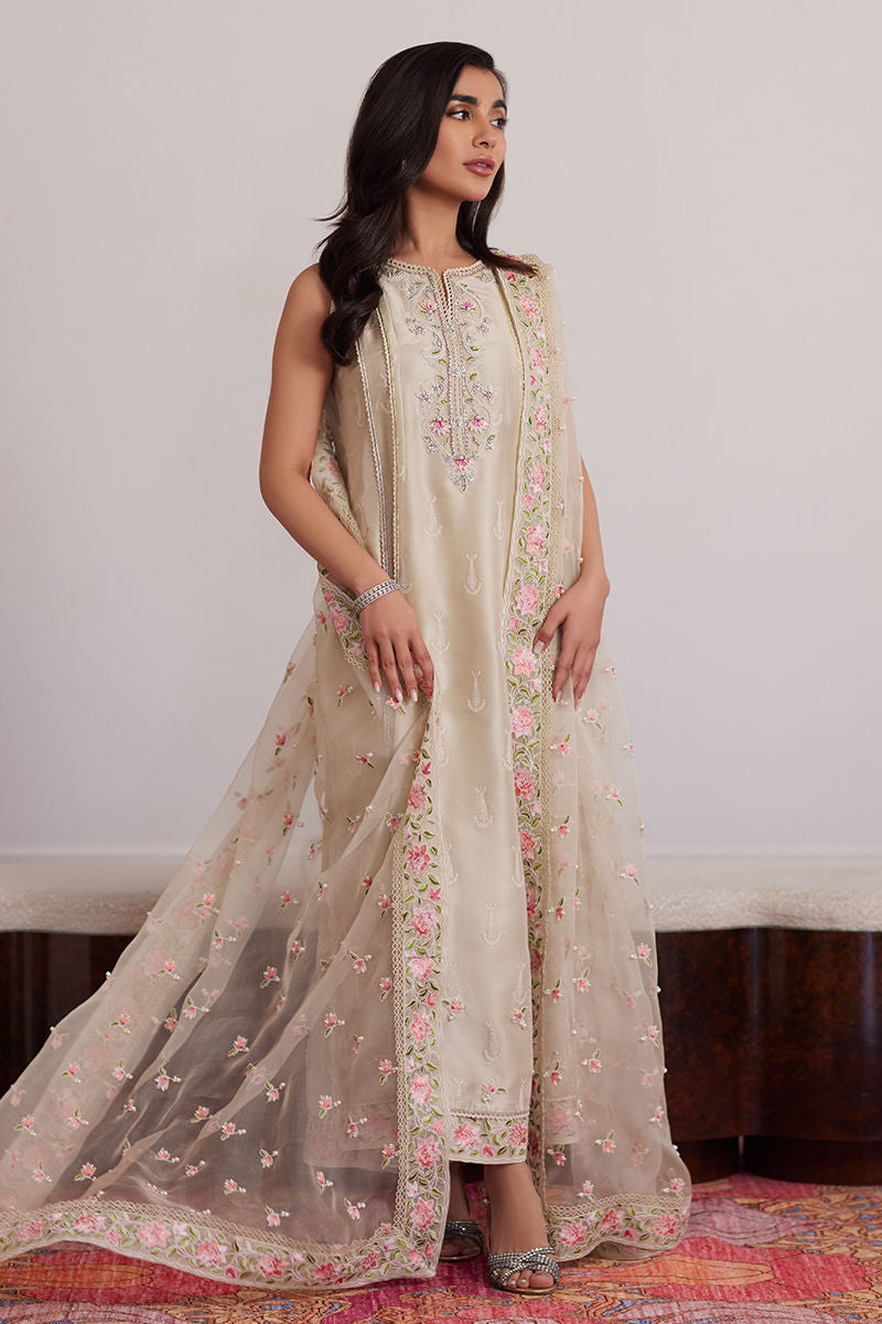 EVERLY CREAM SHIRT AND DUPATTA | PRET | FARAH TALIB AZIZ