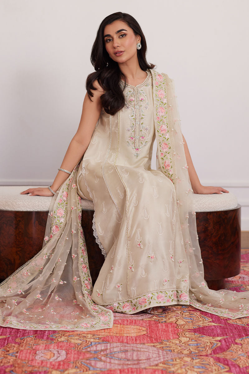 EVERLY CREAM SHIRT AND DUPATTA | PRET | FARAH TALIB AZIZ