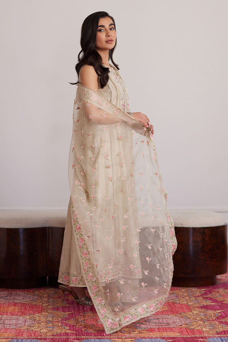 EVERLY CREAM SHIRT AND DUPATTA | PRET | FARAH TALIB AZIZ