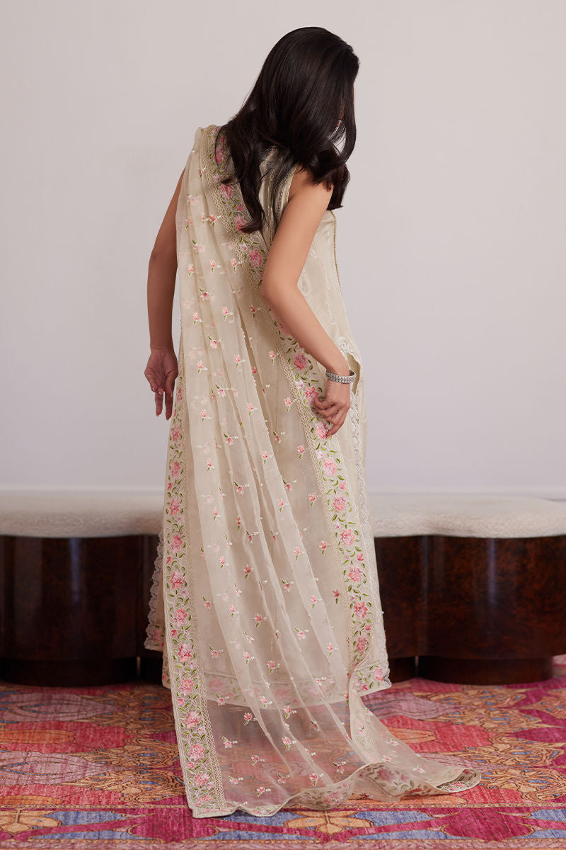 EVERLY CREAM SHIRT AND DUPATTA | PRET | FARAH TALIB AZIZ