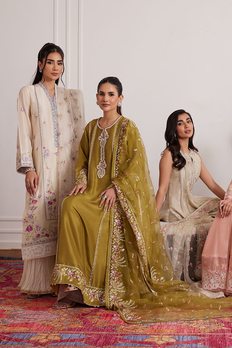 EVERLY CREAM SHIRT AND DUPATTA | PRET | FARAH TALIB AZIZ
