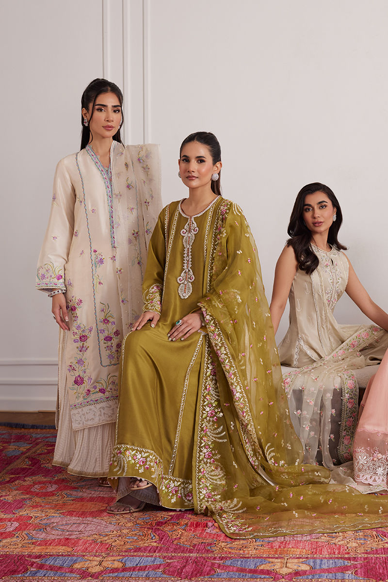 EVERLY CREAM SHIRT AND DUPATTA | PRET | FARAH TALIB AZIZ