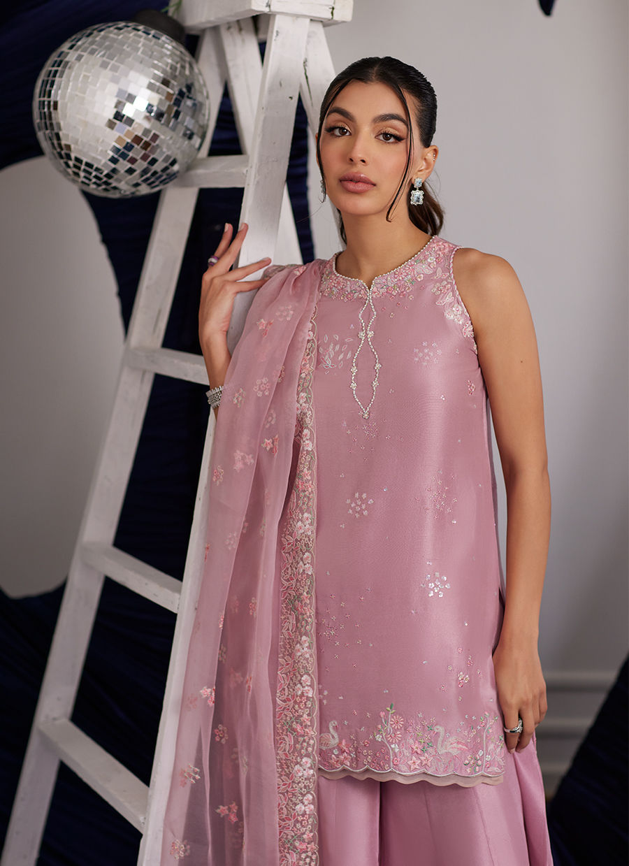 DEMI TEA ROSE SHIRT AND DUPATTA | PRET | FARAH TALIB AZIZ