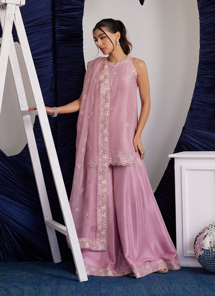 DEMI TEA ROSE SHIRT AND DUPATTA | PRET | FARAH TALIB AZIZ