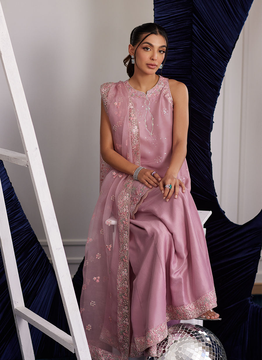 DEMI TEA ROSE SHIRT AND DUPATTA | PRET | FARAH TALIB AZIZ