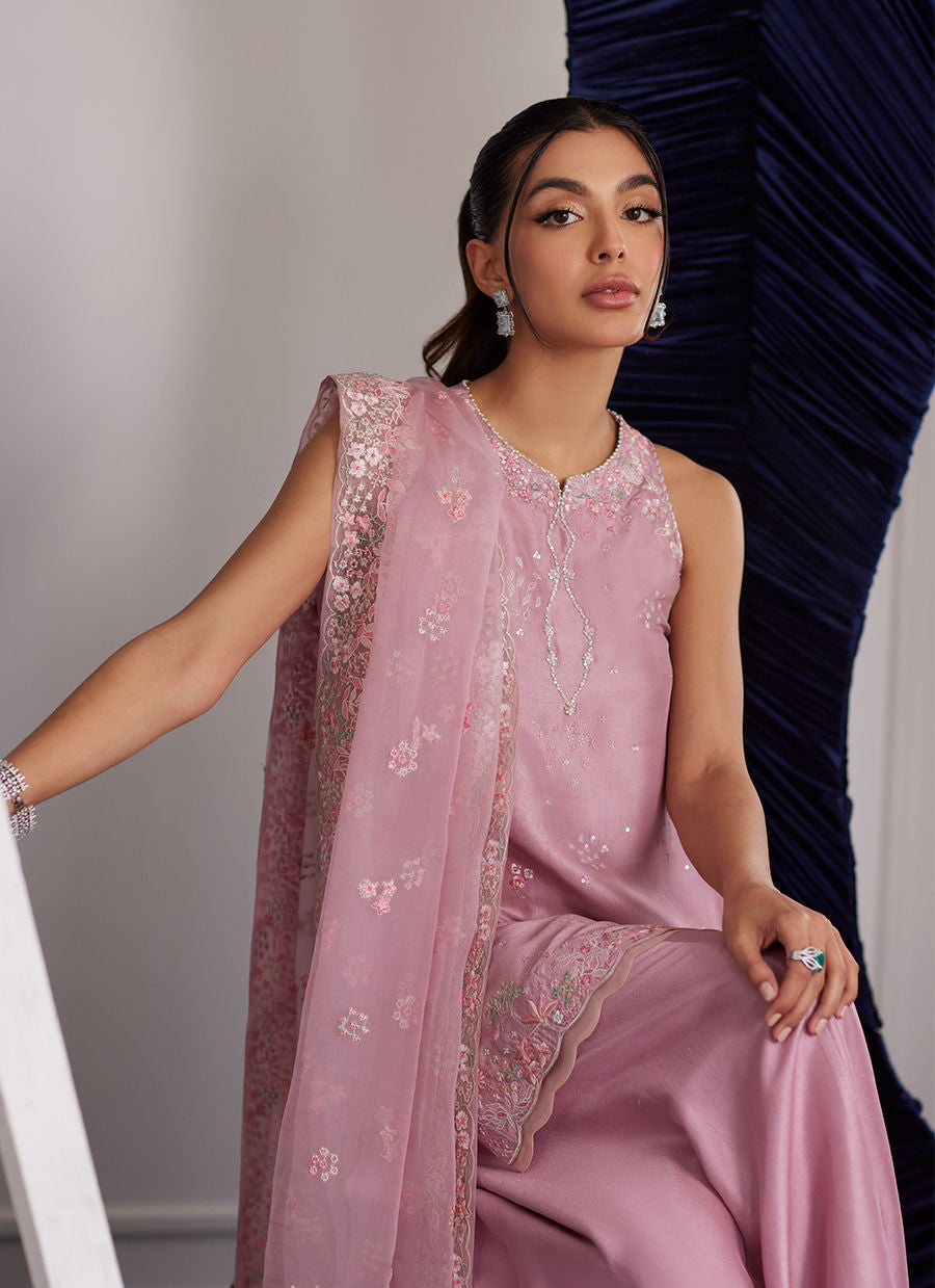 DEMI TEA ROSE SHIRT AND DUPATTA | PRET | FARAH TALIB AZIZ