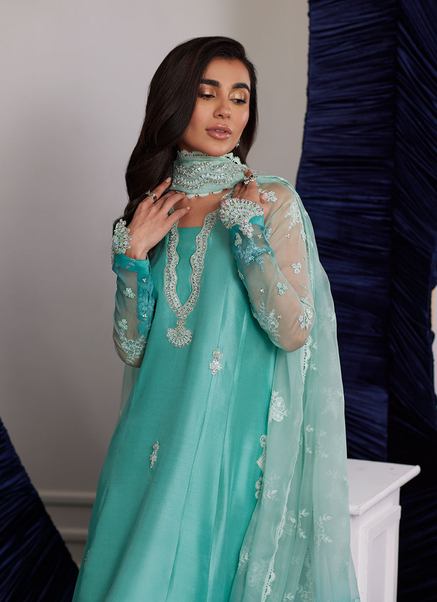 ZIMA PEPPERMINT KALIDAAR AND DUPATTA | PRET | FARAH TALIB AZIZ