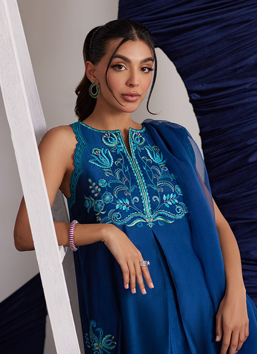SKYLAR TEAL SHIRT AND DUPATTA | PRET | FARAH TALIB AZIZ