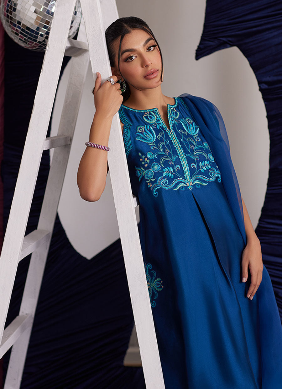 SKYLAR TEAL SHIRT AND DUPATTA | PRET | FARAH TALIB AZIZ