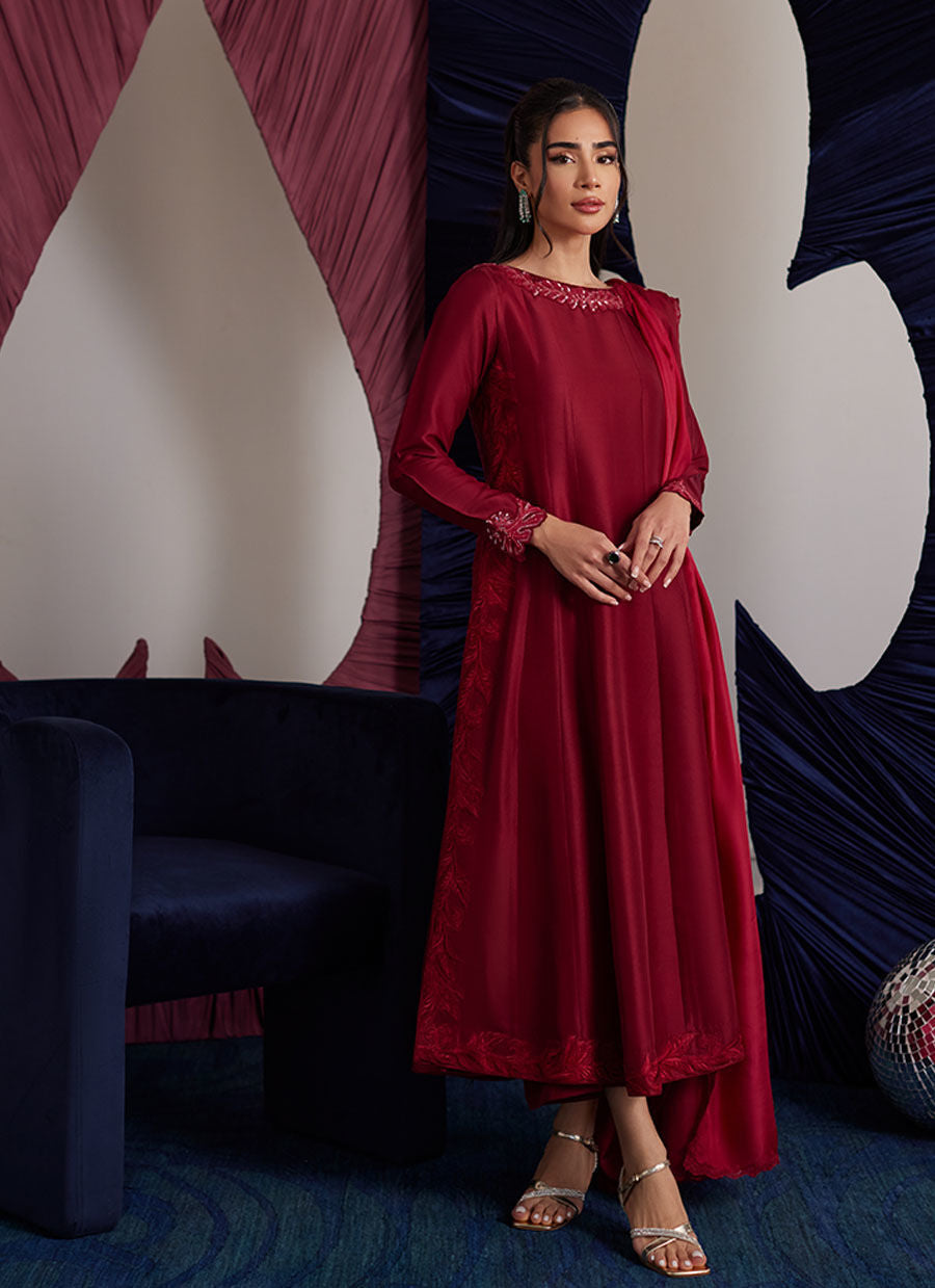 TERRIE SCARLETT KALIDAAR AND DUPATTA | PRET | FARAH TALIB AZIZ