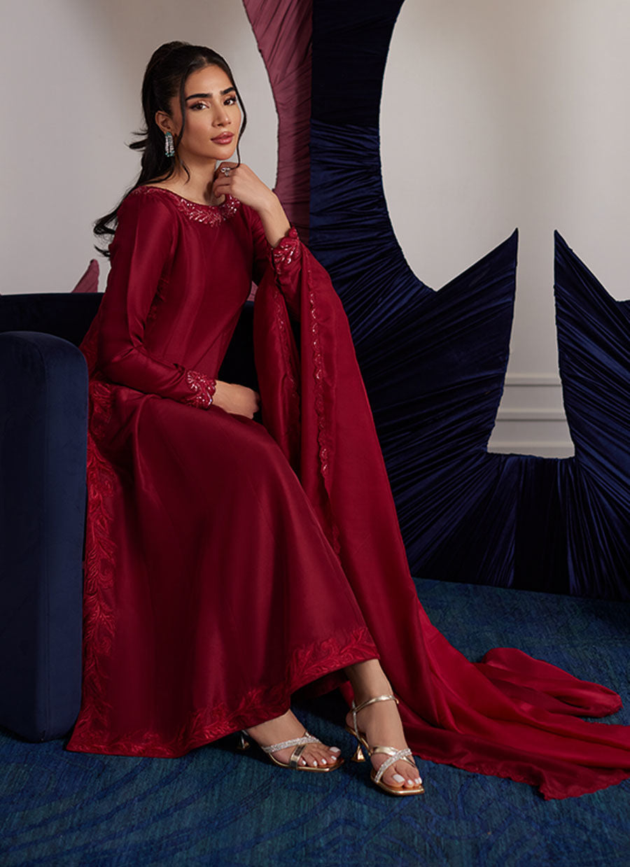 TERRIE SCARLETT KALIDAAR AND DUPATTA | PRET | FARAH TALIB AZIZ