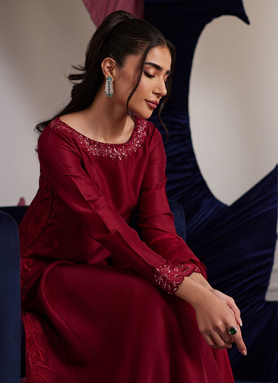 TERRIE SCARLETT KALIDAAR AND DUPATTA | PRET | FARAH TALIB AZIZ
