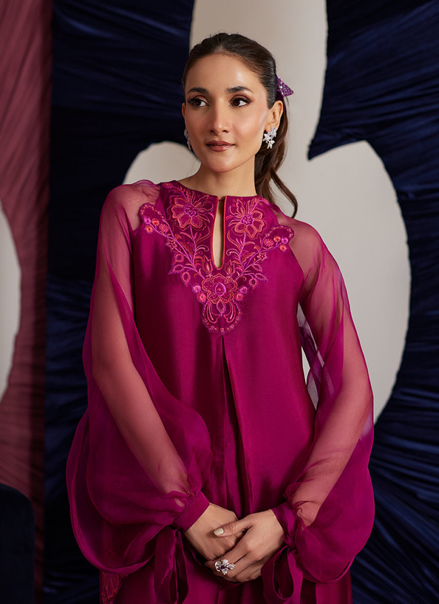 PERI MAGENTA SHIRT| PRET | FARAH TALIB AZIZ
