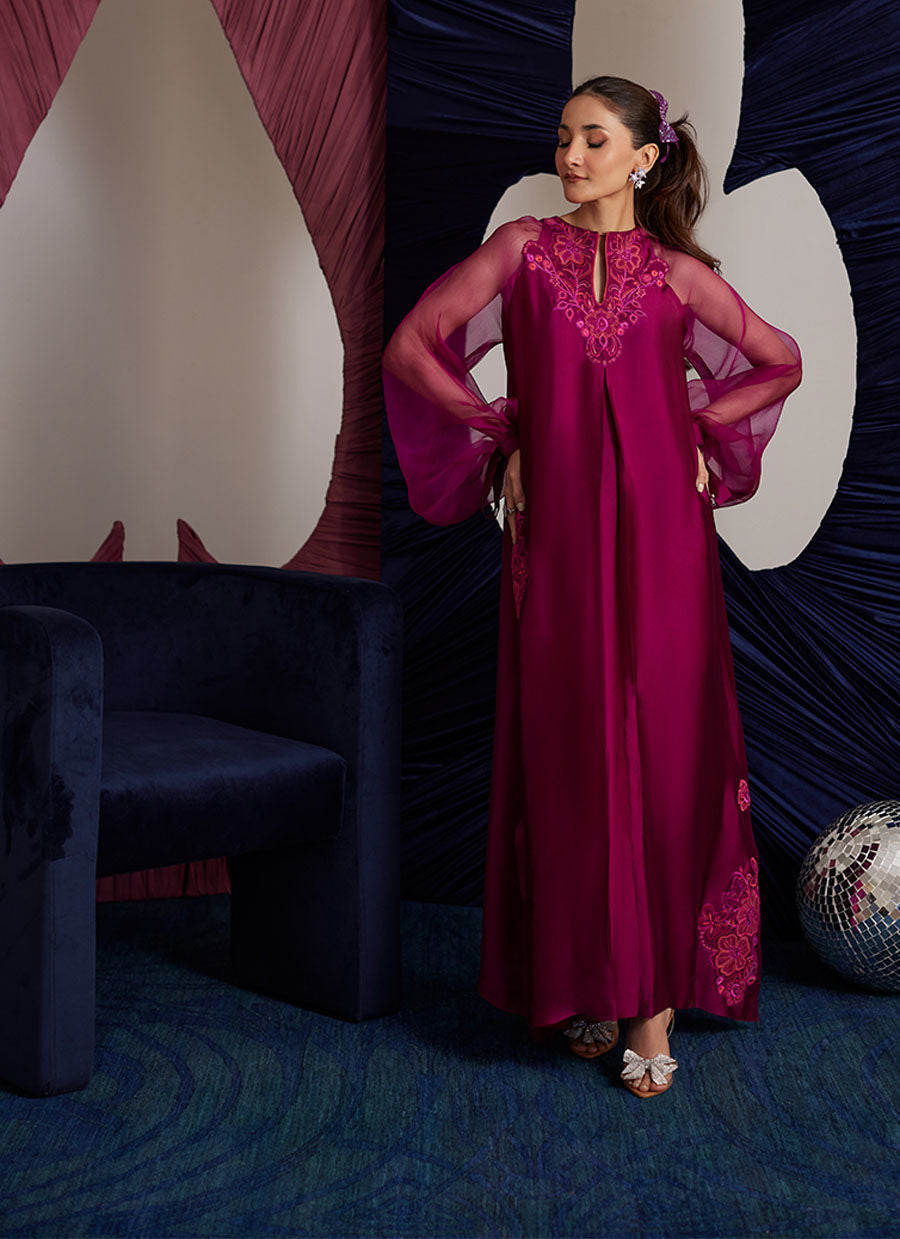 PERI MAGENTA SHIRT| PRET | FARAH TALIB AZIZ