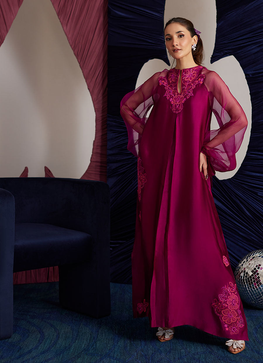 PERI MAGENTA SHIRT| PRET | FARAH TALIB AZIZ