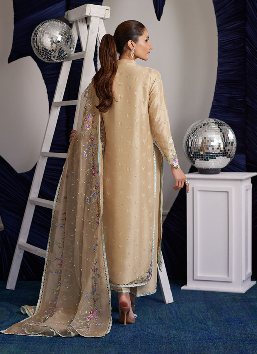 BRENNA CHAMPAGNE SHIRT AND DUPATTA | PRET | FARAH TALIB AZIZ