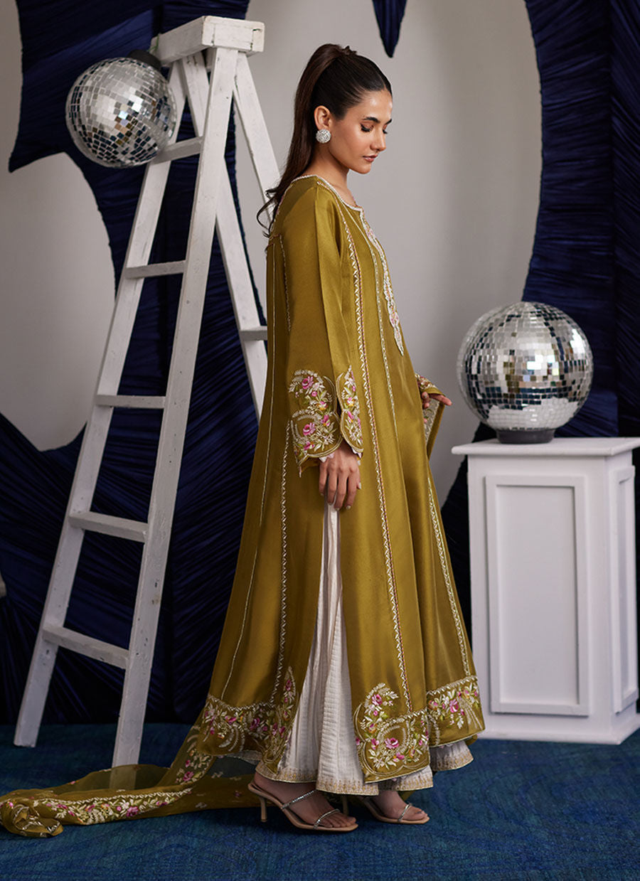 RUE OLIVE SHIRT AND DUPATTA | PRET | FARAH TALIB AZIZ