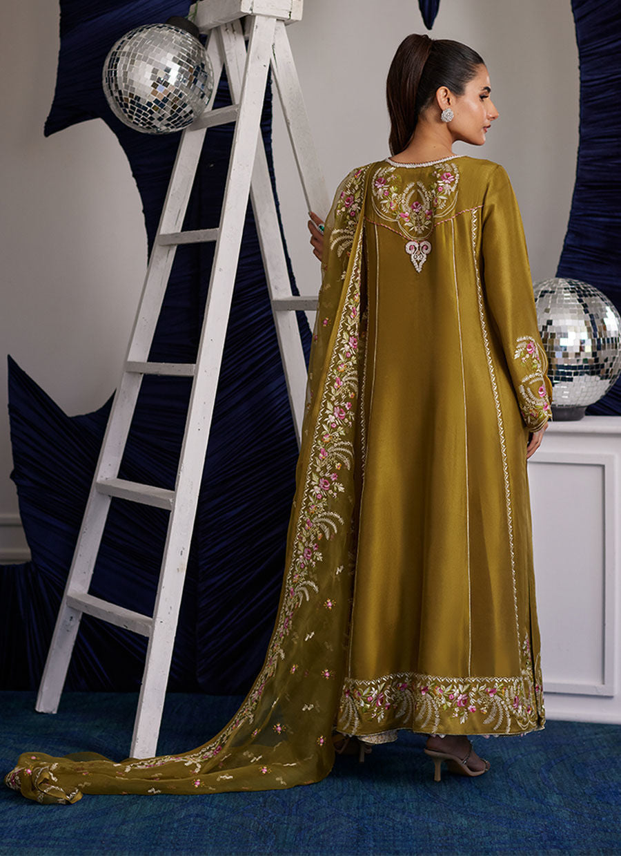 RUE OLIVE SHIRT AND DUPATTA | PRET | FARAH TALIB AZIZ