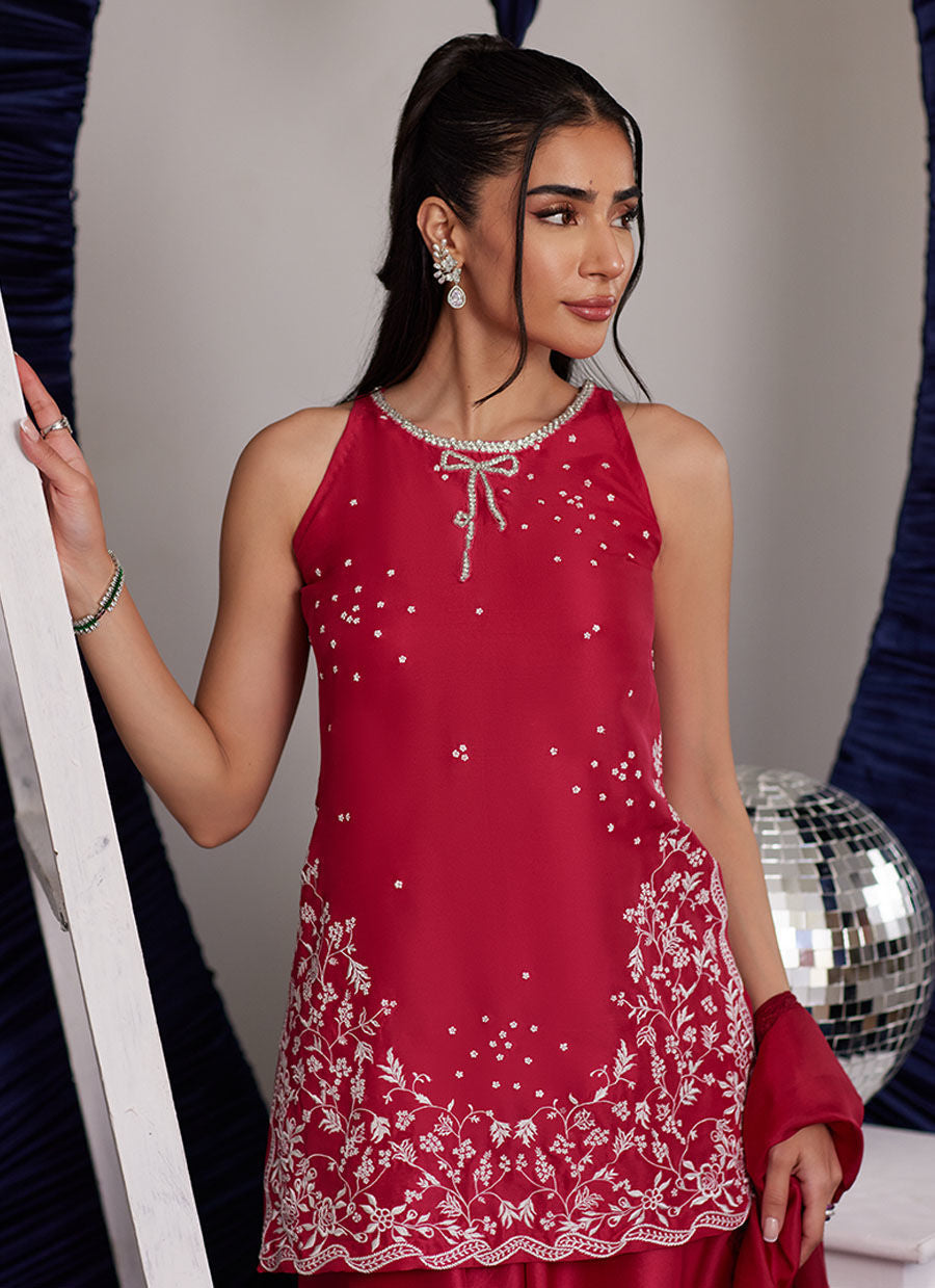 IZZY HOT PINK SHIRT AND DUPATTA | PRET | FARAH TALIB AZIZ