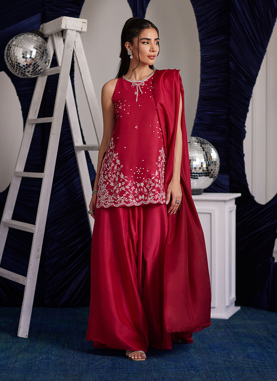 IZZY HOT PINK SHIRT AND DUPATTA | PRET | FARAH TALIB AZIZ
