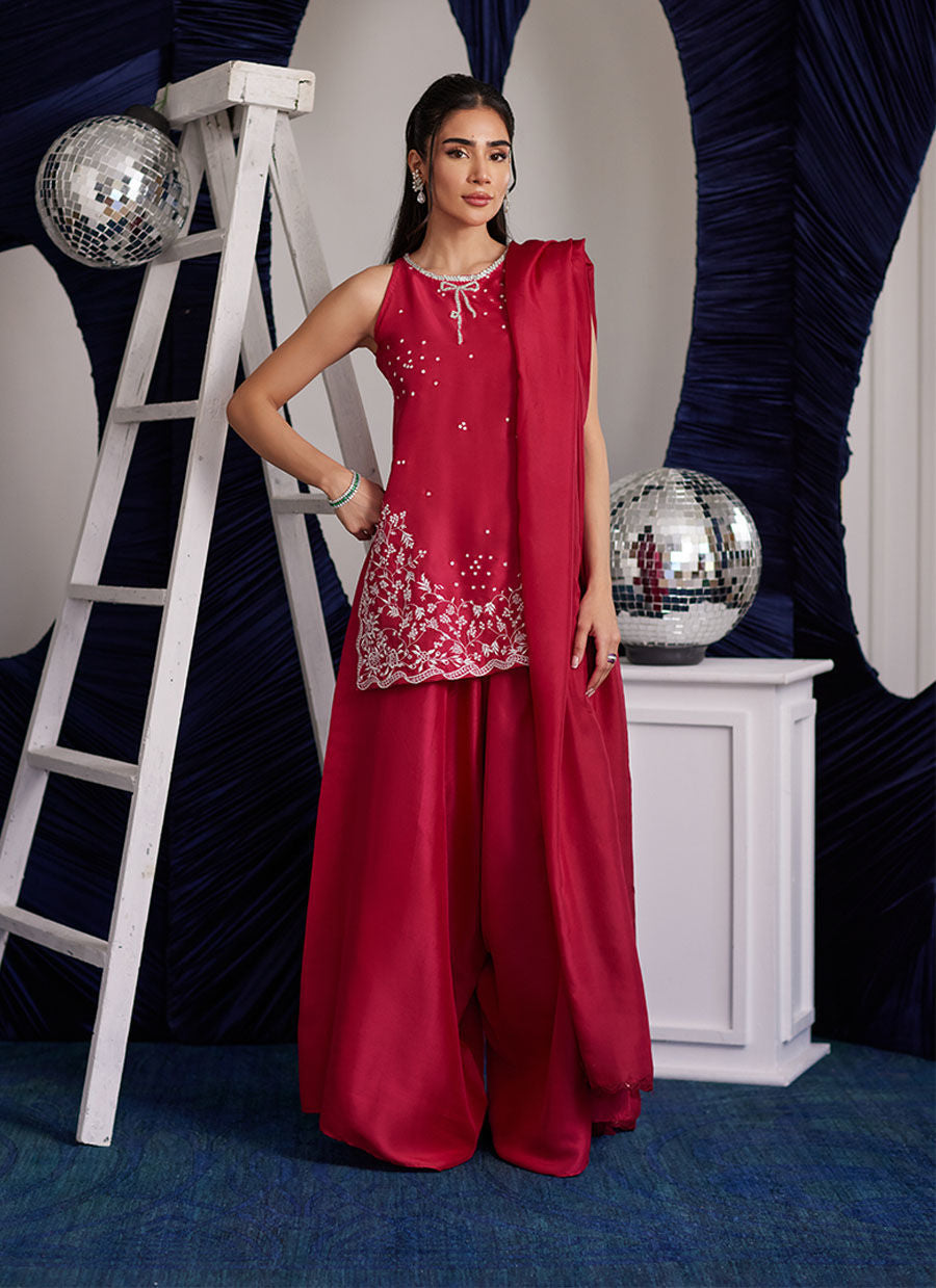 IZZY HOT PINK SHIRT AND DUPATTA | PRET | FARAH TALIB AZIZ