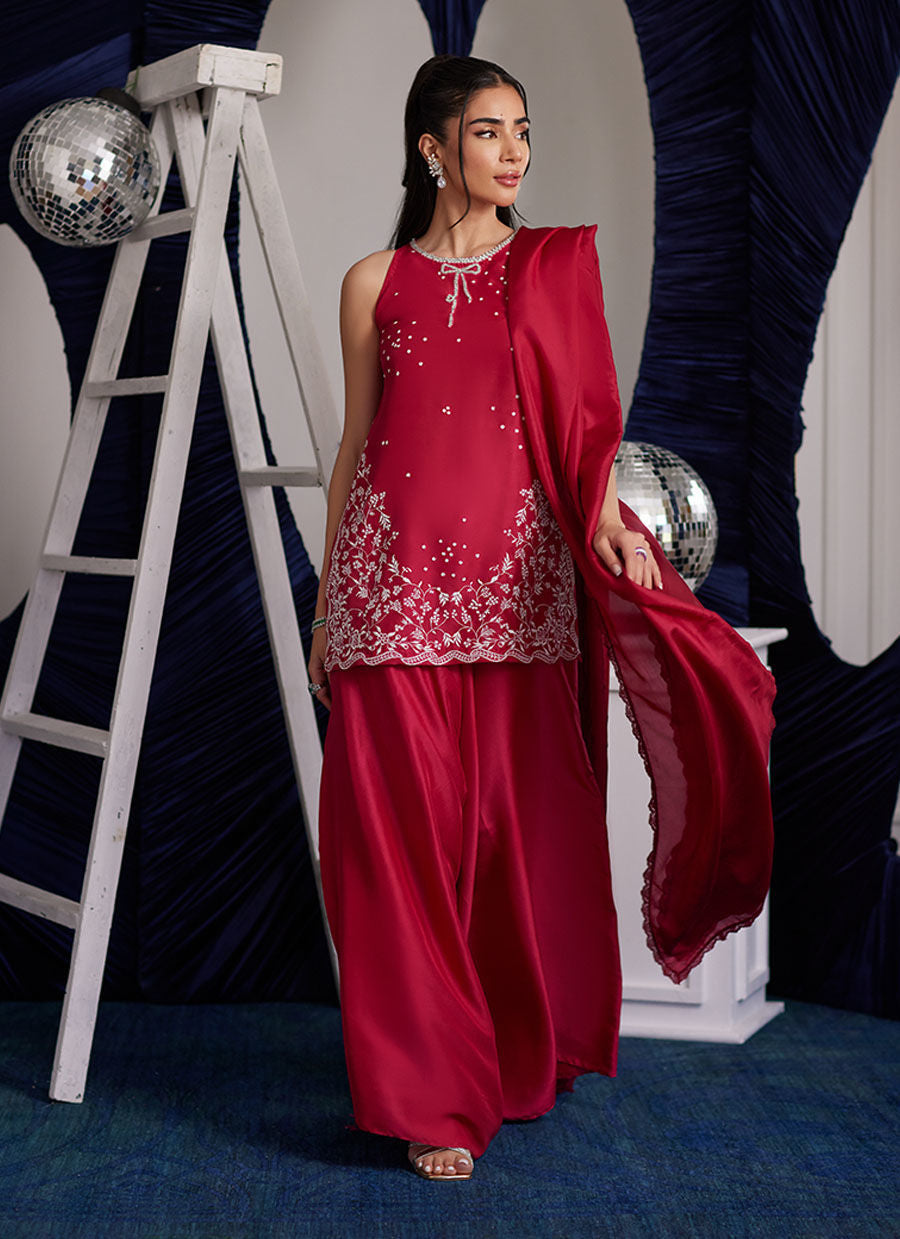 IZZY HOT PINK SHIRT AND DUPATTA | PRET | FARAH TALIB AZIZ