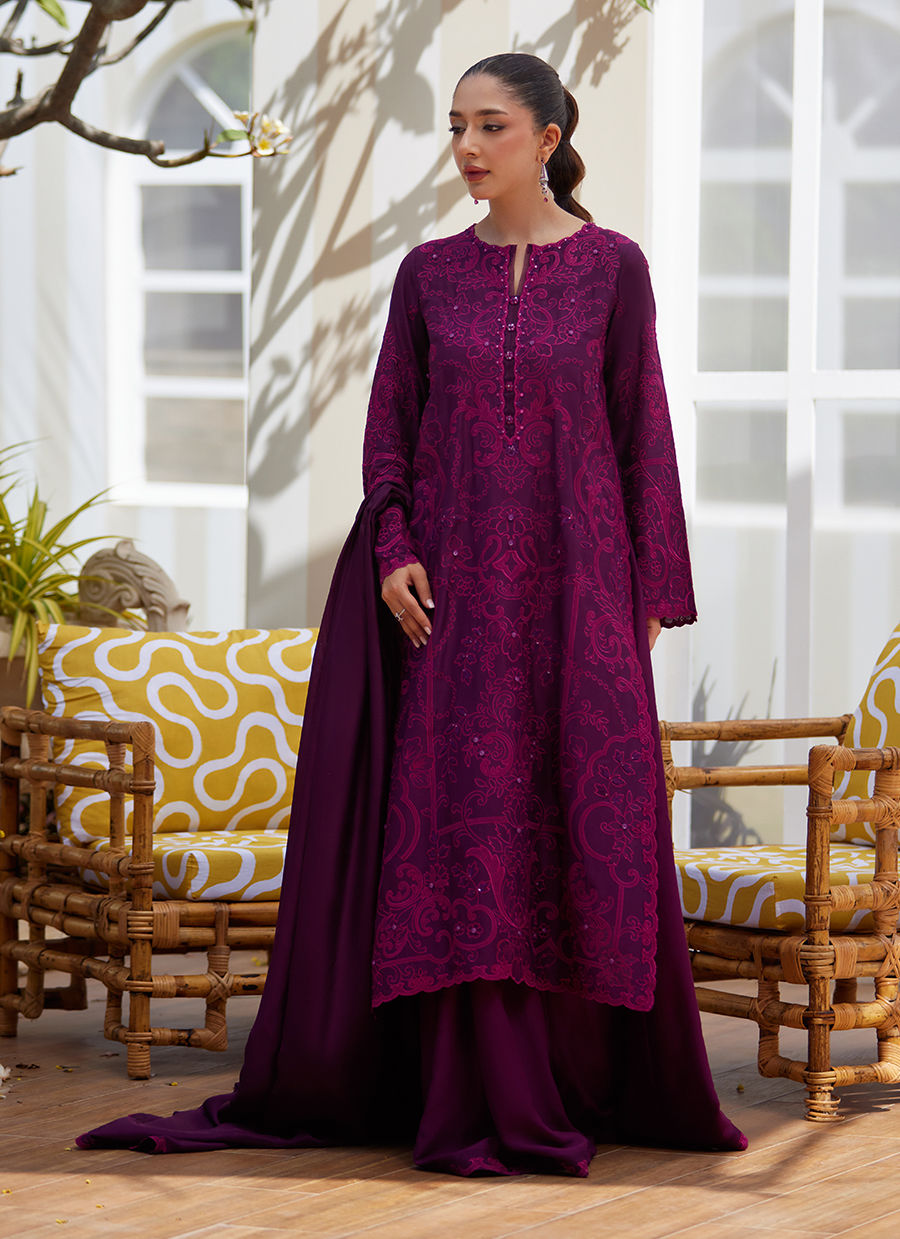 SINA PLUM SHIRT AND DUPATTA | Farah Talib Aziz 2025