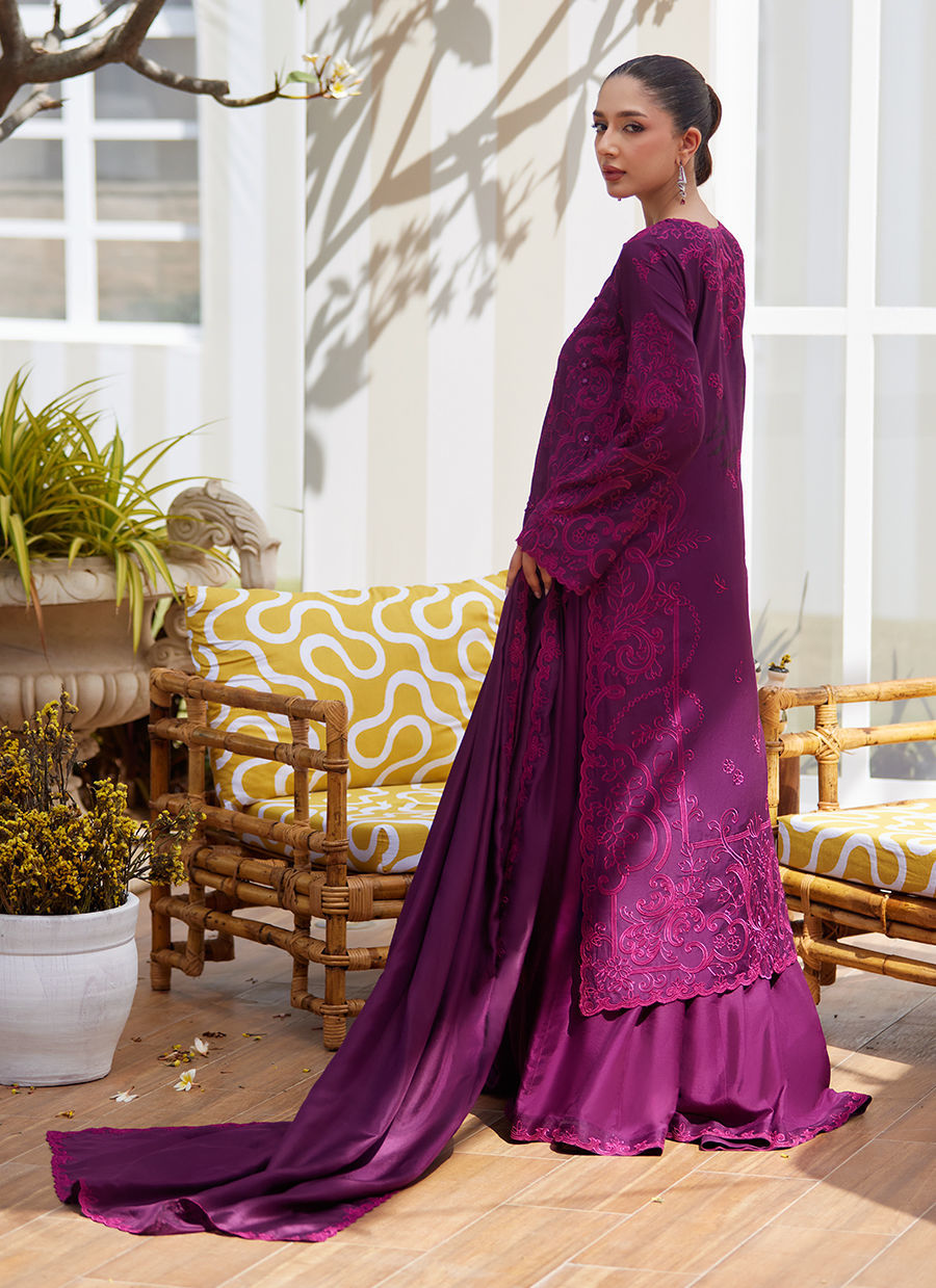SINA PLUM SHIRT AND DUPATTA | Farah Talib Aziz 2025