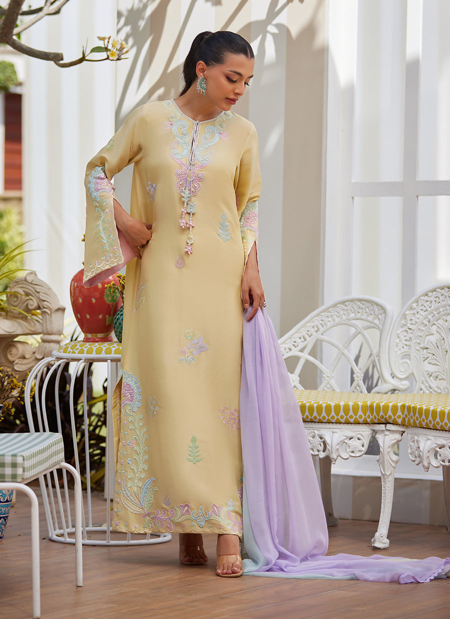 VAYA LEMON SHIRT AND DUPATTA | Farah Talib Aziz 2025