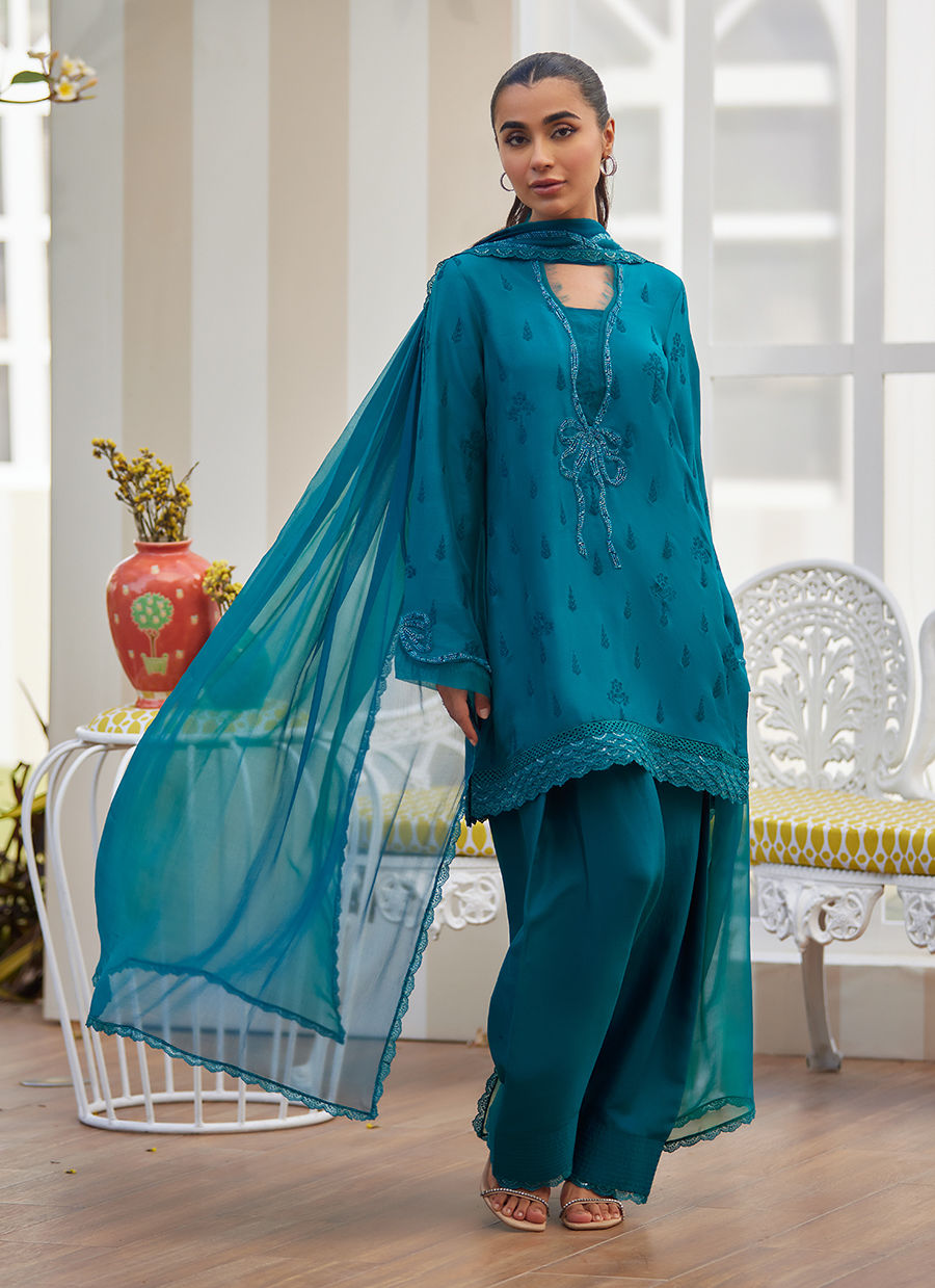 MAELLA EMERALD SHIRT AND DUPATTA | Farah Talib Aziz 2025