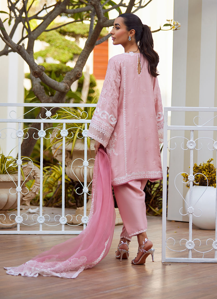 JOVIE TEA PINK SHIRT AND DUPATTA | Farah Talib Aziz 2025