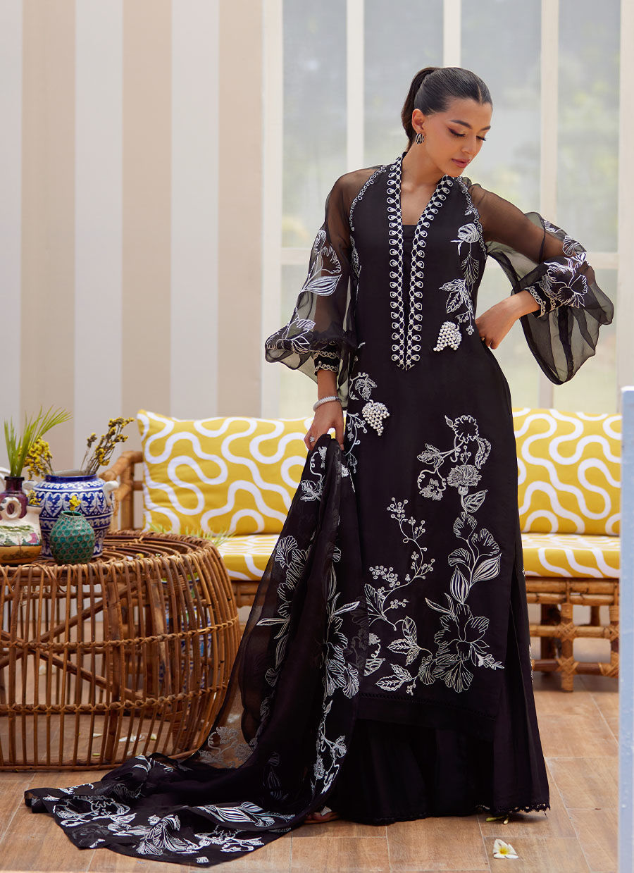 REINA EBONY SHIRT AND DUPATTA | Farah Talib Aziz 2025