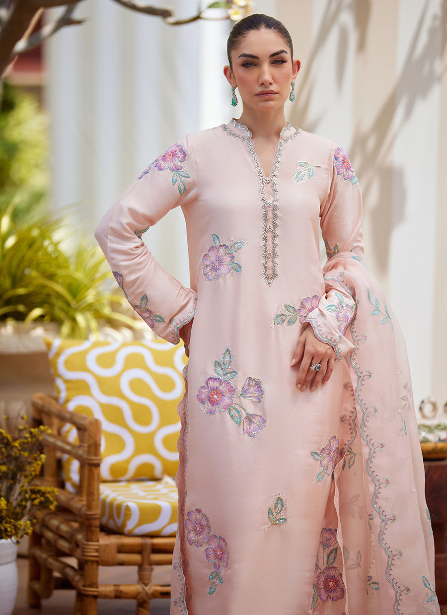 VERA PINK SHIRT AND DUPATTA | Farah Talib Aziz 2025