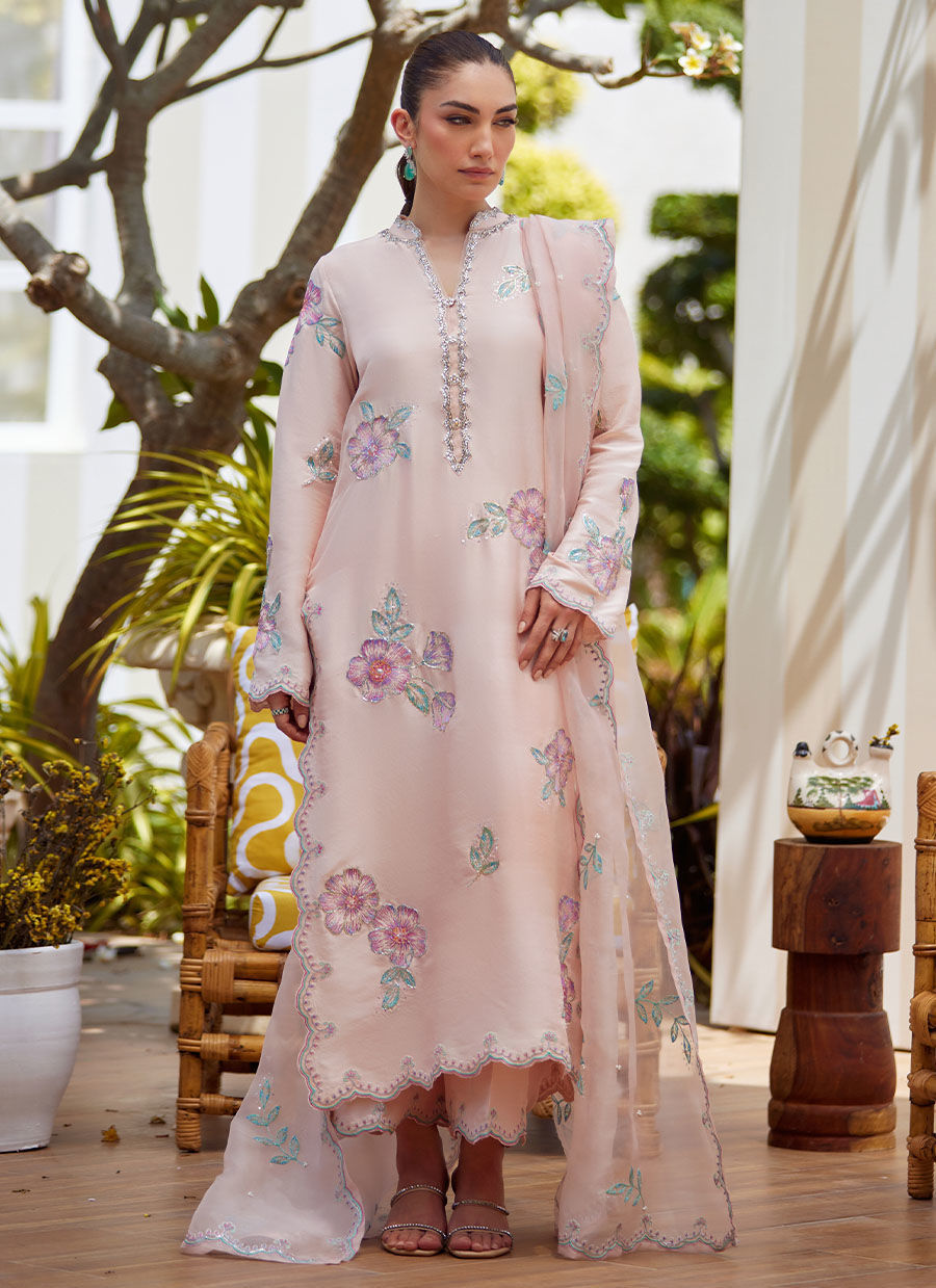 VERA PINK SHIRT AND DUPATTA | Farah Talib Aziz 2025