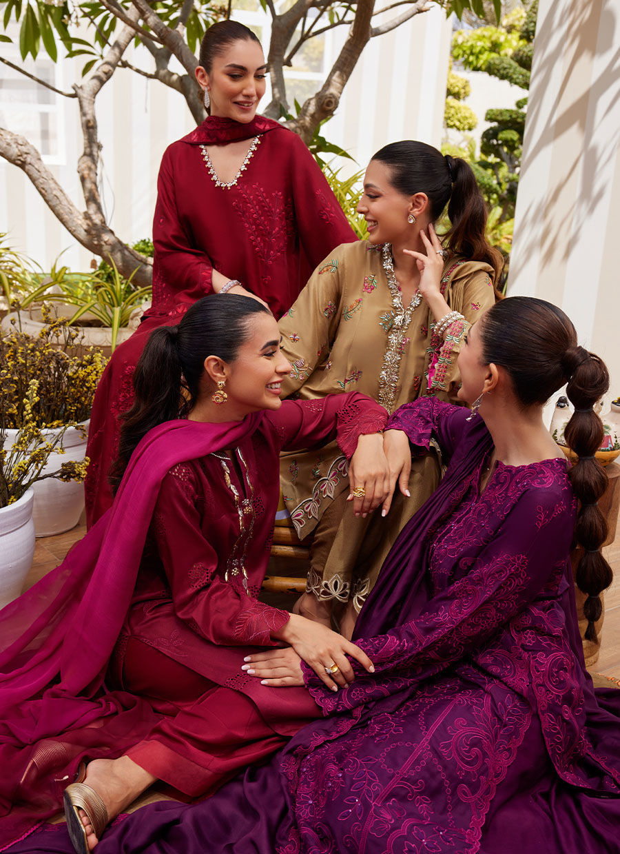 AIKO BURGUNDY SHIRT AND DUPATTA | Farah Talib Aziz 2025