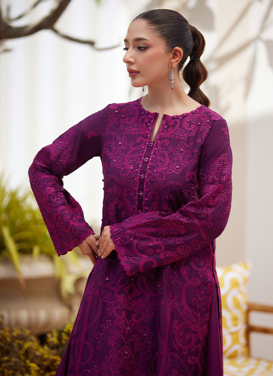 SINA PLUM SHIRT AND DUPATTA | Farah Talib Aziz 2025