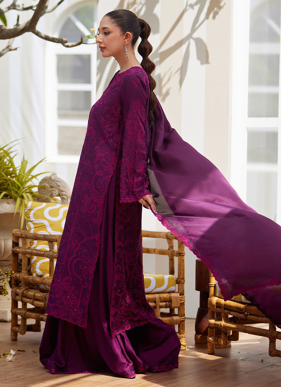 SINA PLUM SHIRT AND DUPATTA | Farah Talib Aziz 2025