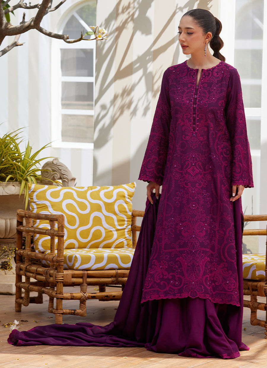 SINA PLUM SHIRT AND DUPATTA | Farah Talib Aziz 2025