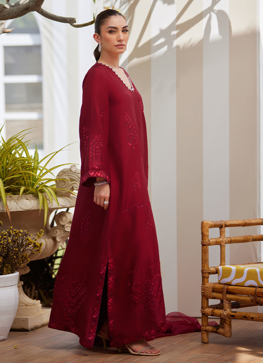 SORAYA SCARLETT SHIRT AND DUPATTA | Farah Talib Aziz 2025