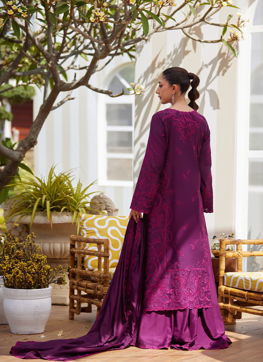 SINA PLUM SHIRT AND DUPATTA | Farah Talib Aziz 2025