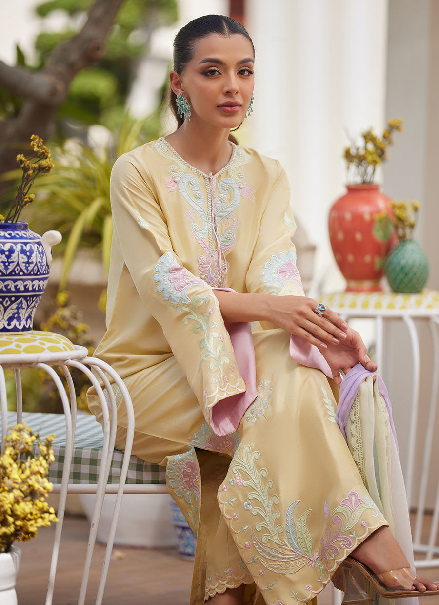 VAYA LEMON SHIRT AND DUPATTA | Farah Talib Aziz 2025