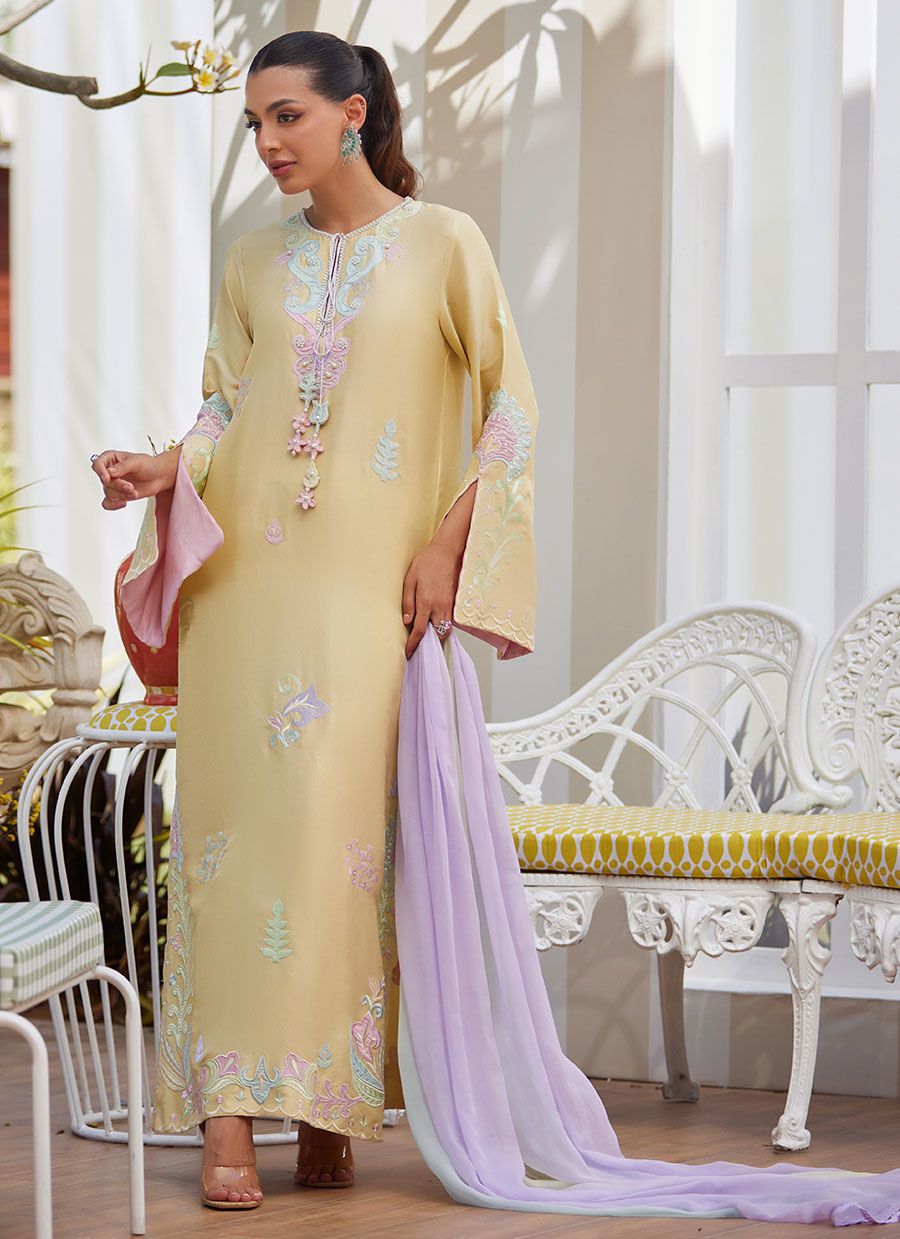 VAYA LEMON SHIRT AND DUPATTA | Farah Talib Aziz 2025