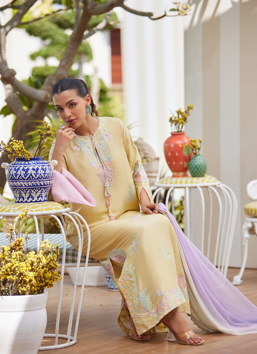 VAYA LEMON SHIRT AND DUPATTA | Farah Talib Aziz 2025