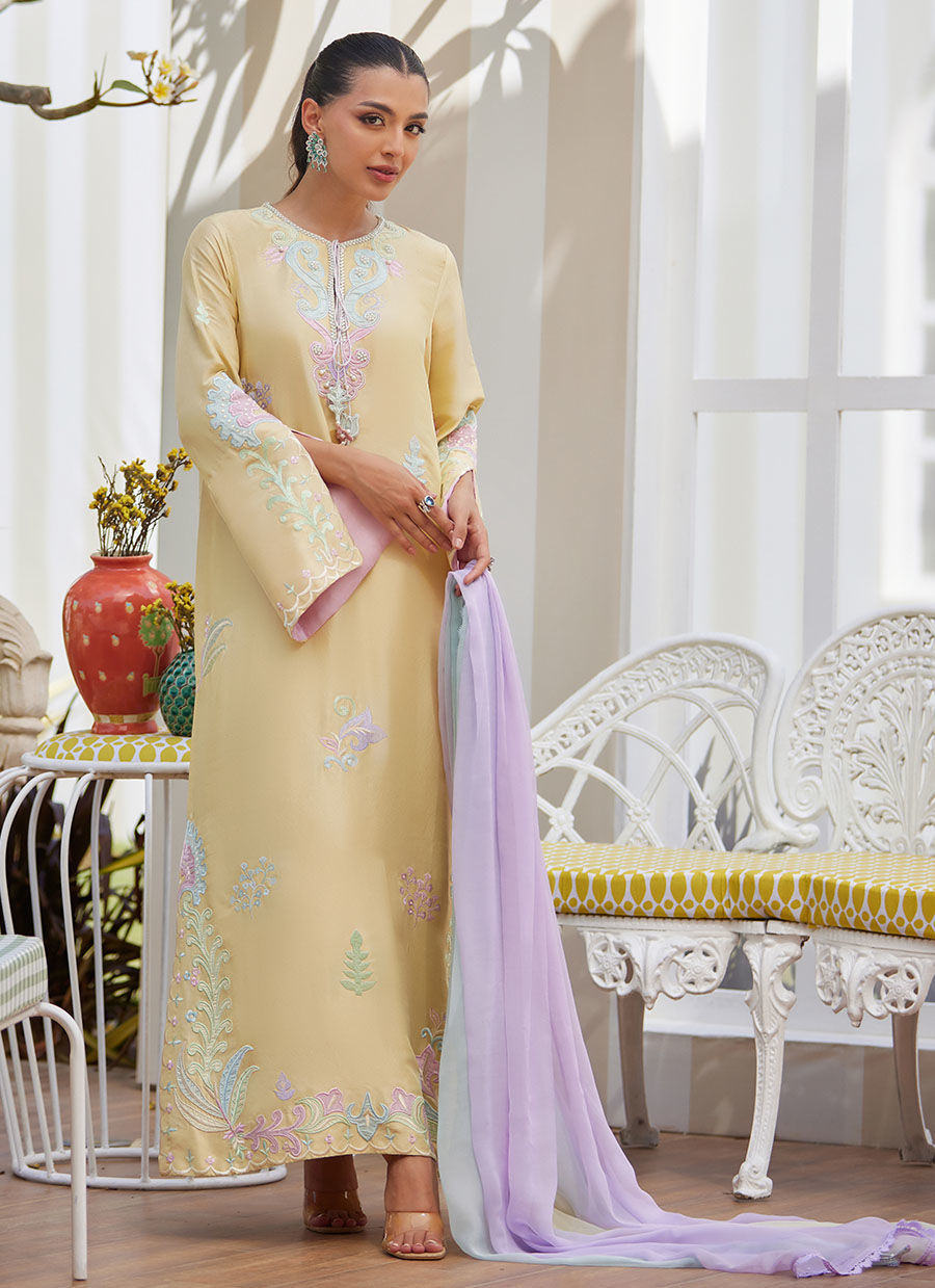 VAYA LEMON SHIRT AND DUPATTA | Farah Talib Aziz 2025
