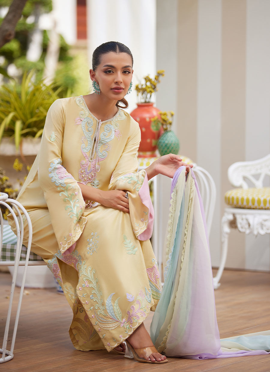 VAYA LEMON SHIRT AND DUPATTA | Farah Talib Aziz 2025