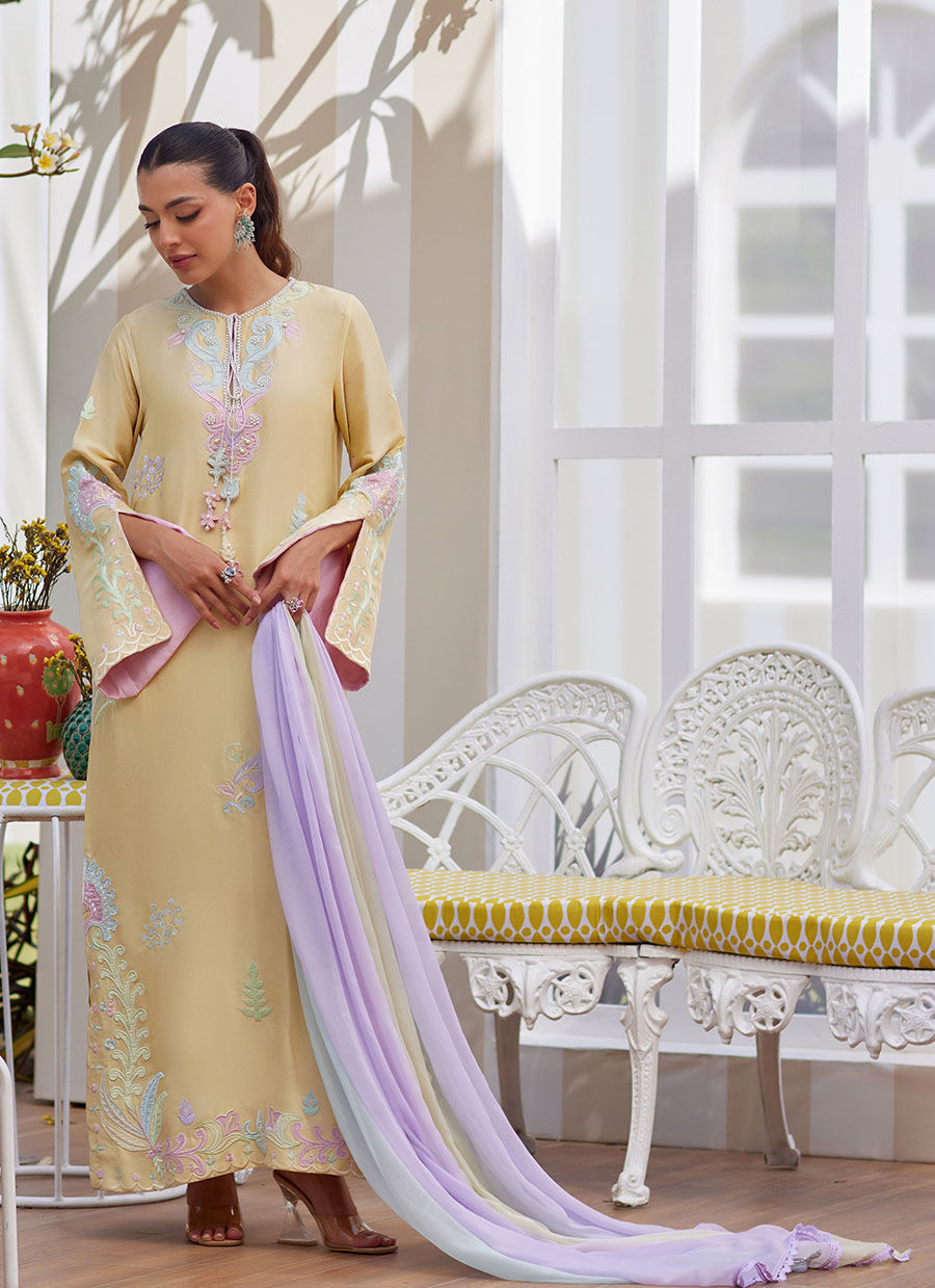 VAYA LEMON SHIRT AND DUPATTA | Farah Talib Aziz 2025